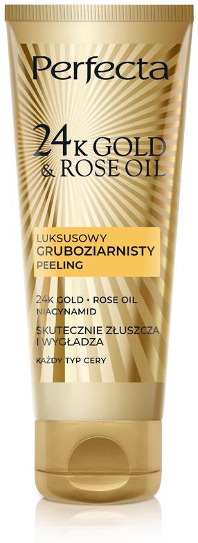 Näo koorimine Perfecta 24K Gold & Rose Oil Peeling, 75 ml