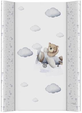 Pārtinamā virsma Ceba Baby Pilot Bear, 70 cm x 50 cm, zila krās./balta krās.