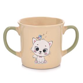 Bērnu krūzīte Ambition Sweetie Cat, 250 ml, 1 g., 7.6 cm, keramika, dzeltena krās.