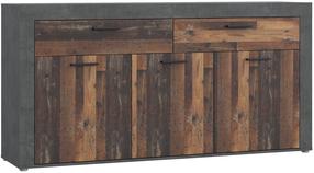 Kumode Forte, melns krās./tumši brūna krās., 88.3 cm x 41 cm x 175.7 cm