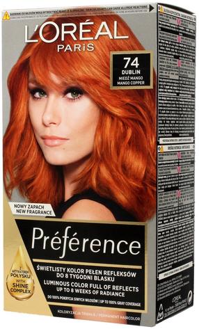 Plaukų dažai L’Oréal Paris Preference, dublin sp., 74, 160 ml