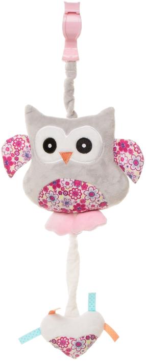 Rotaļlietas ratiem 4Baby Owl OP01, rozā krās.