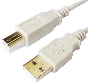 Провод Brackton USB Male - USB Male B USB male, USB male, 1.8 м, белый цв.