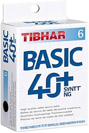Galda tenisa bumbiņa Tibhar Basic 40+ SYNTT NG, 40 mm, 6 gab.