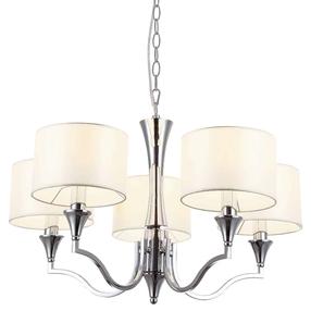 Šviestuvas kabinamas Cosmo Light Washington P05915NI-WH, E14, 5 x 40 W, balta sp. / nikelio sp.