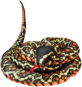 Mīkstā rotaļlieta čūska Lean Toys 16447, brūna krās., 15 cm