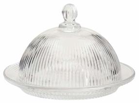Servēšanas šķīvis, ar vāku Homla Lynn 243936, Ø 14.4 cm, Caurspīdīga krās.