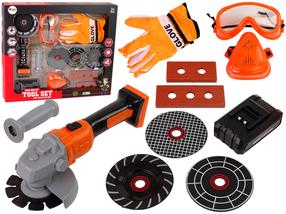 Žaislinis meistro įrankių rinkinys Lean Toys Tool Set 13351, juoda sp./oranžinė sp./pilka sp.