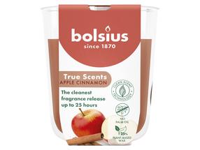 Свеча, ароматическая Bolsius True Scents Apple and Cinnamon, 25 час, красный цв.