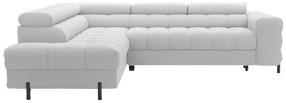 Kampinė sofa - lova Ferucce, šviesiai pilka sp., kairinė, 200 x 276 cm x 93 cm