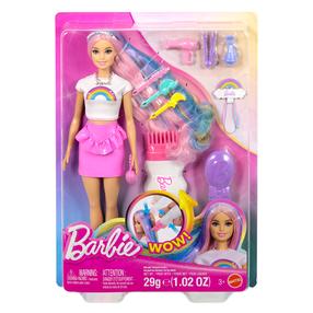 Кукла с аксессуарами Mattel Barbie Rainbow Sparkle Hair JJP07, 29 см, многоцветный