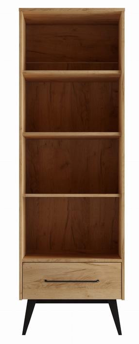Grāmatu plaukts Pinio Retro, brūna krās., 199 cm x 65 cm x 42 cm