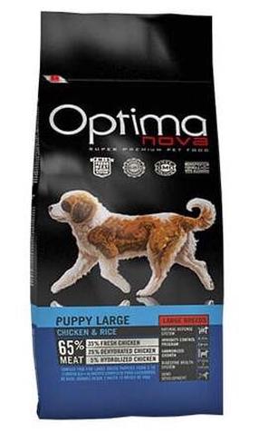 Сухой корм для собак Optima Nova Puppy Large OP61468, курица/рис, 12 кг