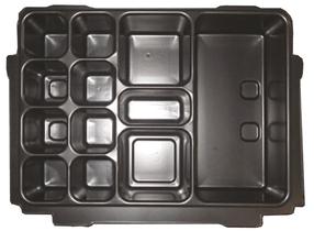 Įrankių dėžės įdėklas Makita MakPac, 38.3 cm x 28.3 cm x 7.7 cm, juoda sp.