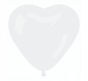 Balonu komplekti figūriņa GoDan Pastel Heart, balta krās., 50 gab.
