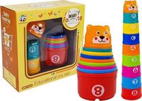 Edukacinė piramidė, meška Lean Toys Favourite, įvairių spalvų