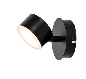 Šviestuvas sieninis Domoletti Luca P19070-1W, LED, 3000 °K, 1 x 4 W, juoda sp. / juoda sp.