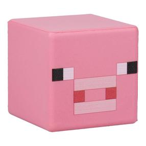 Mīkstā rotaļlieta Paladone Minecraft Pig Stress Block, rozā krās.