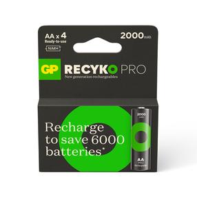 Įkraunamas elementas GP, AA, 2000 mAh, 4 vnt.