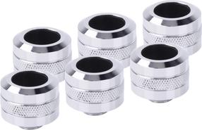 Jungtis Alphacool Eiszapfen PRO 16mm HardTube fitting G1/4, chromo sp., 6 vnt.