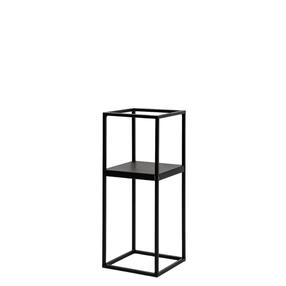 Ziedu statīvs Garden Center LILLE, 19 cm x 19 cm, 47 cm, metāls, melna krās.