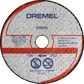 Pjovimo diskas kampiniam šlifuokliui Dremel, 77 mm x 2 mm x 11.1 mm