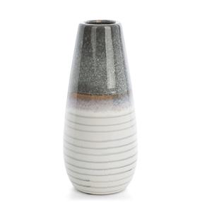 Dekoratyvinė vaza Viki 02, 30 cm, balta sp./pilka sp.