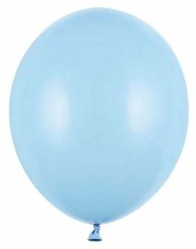 Balionų rinkinys ovalūs PartyDeco Strong 30 cm, žydra sp., 100 vnt.