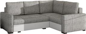 Угловой диван Corona Berlin 01, Soft 17, белый цв./серый цв., правый, 162 x 235 см x 90 см
