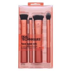 Meigipintslite komplekt Real Techniques Face Base, 4 tk, must v.