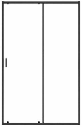 Dušo durys Besco Zarya DZB-100, 100 cm x 190 cm, juoda sp./grūdintas