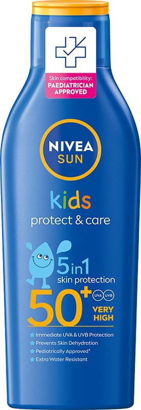 Средство для ухода за загаром Nivea Sun Kids Protect & Care SPF50+, 200 мл