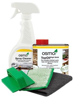Apkopes komplekts Osmo Top Oil Surface Kit, caurspīdīga krās., 1 l