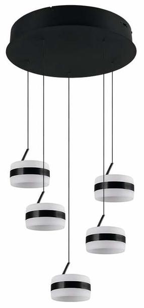 Valgusti lagi Trio Dios, LED, 2300 - 4000 °K, 5 x 8 W, valge v./must v. / must v.