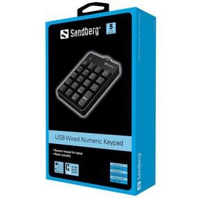 Vadu datora tastatūra Sandberg 630-07, EN, melna krās.
