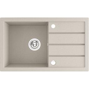Virtuvinė plautuvė Laveo Trzynastka SBP_411T, Beige, granitas, 79 cm x 48 cm x 17 cm, beige