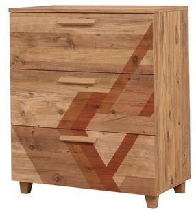 Komoda Kalune Design Leva Gravis Flow, ruda sp., 95 cm x 80 cm x 43 cm
