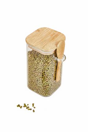 Maisto saugojimo indas Hermia Bambu Kapak 337GLZ1141, skaidri sp.
