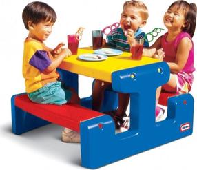 Dārza rotaļlieta Little Tikes Picnic Table, dzeltens krās./zila krās./sarkana krās.