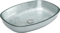 Vonios praustuvas Mexen Araks 24155411, stiklas, 54 cm x 39 cm x 11 cm, sidabro sp.