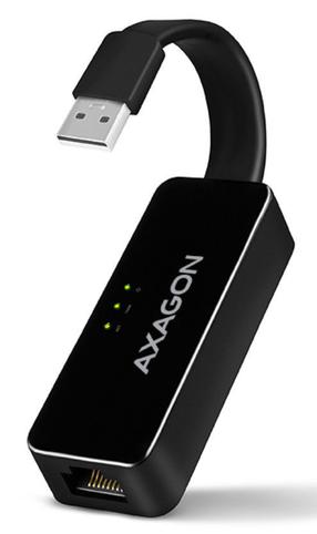 Adapteris Axagon ADE-XR USB 2.0 A male, RJ-45, 0.05 m, melna krās.