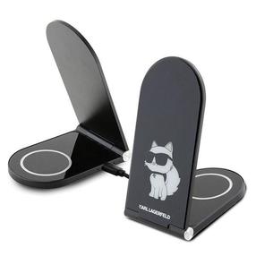 Bezvadu induktīvā lādētājs Karl Lagerfeld Choupette, MagSafe, 12.3 cm, melna krās., 15 W