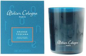 Svece, aromātiskā Atelier Cologne Orange toscana, 40 h, 180 g, zila krās.