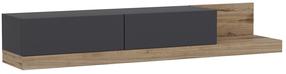TV staliukas Kalune Design Major, antracito sp./riešuto sp., 180 cm x 37 cm x 30 cm