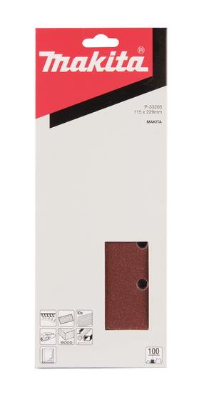 Šlifavimo lapas Makita P-33205, 100, 22.9 cm x 11.5 cm, 10 vnt.