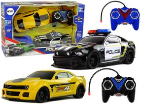  Rc automobilis Lean Toys Police Chase 10254, 1:24, balta sp./juoda sp./geltona sp.