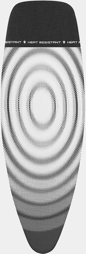 Gludināmo dēļu pārvalks Brabantia Ironing Board Cover D, 145 cm x 60 cm, balta krās./melna krās.