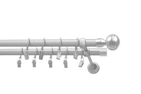 Karnizo komplektas Karpol Eliza Knob, 150 cm, Ø 16 mm, matinė chromo sp.