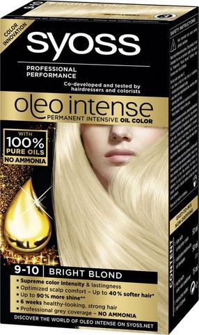 Plaukų dažai Syoss Oleo Intense, bright blond sp., Bright Blond 9-10, 50 ml