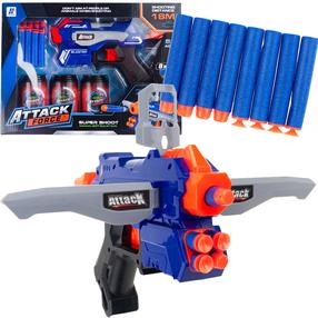 Игрушечный пистолет с пулями Attack Force TG71059, 25 см Синий цв./Черный цв./Oранжевый цв.
